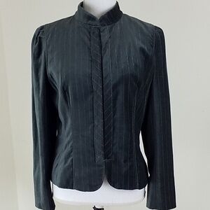 Ann Taylor LOFT Velvet/Silver Strips Blazer Jacket